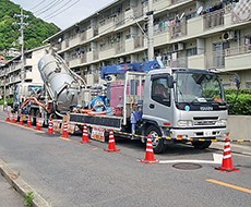 超高流動化処理土充填工法イメージ